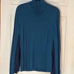 Elie Tahari Teal Cowl Neck Sweater size M